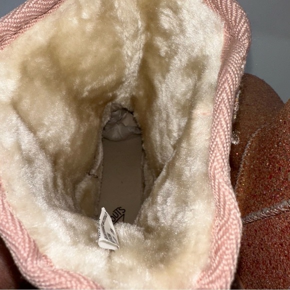 Thereabouts Girl's winter Boots Pink coral Glitter Kid's New size 4 - Picture 5 of 11